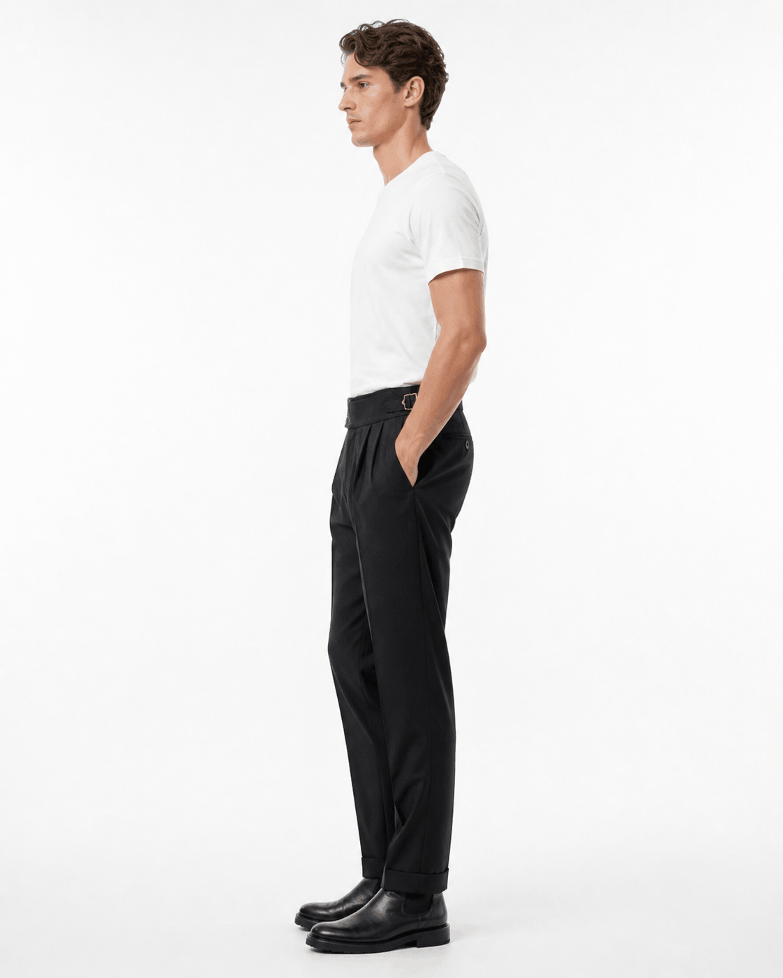 Kuşaklı Kumaş Pantalon