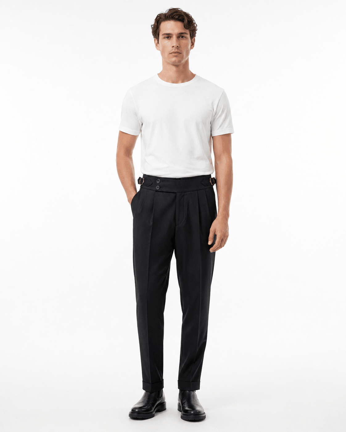 Kuşaklı Kumaş Pantalon