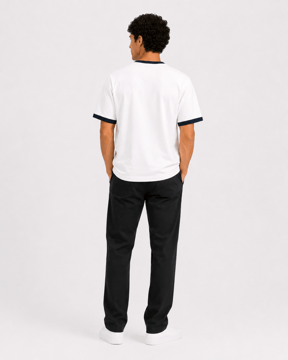 Kontrast Yaka T-shirt