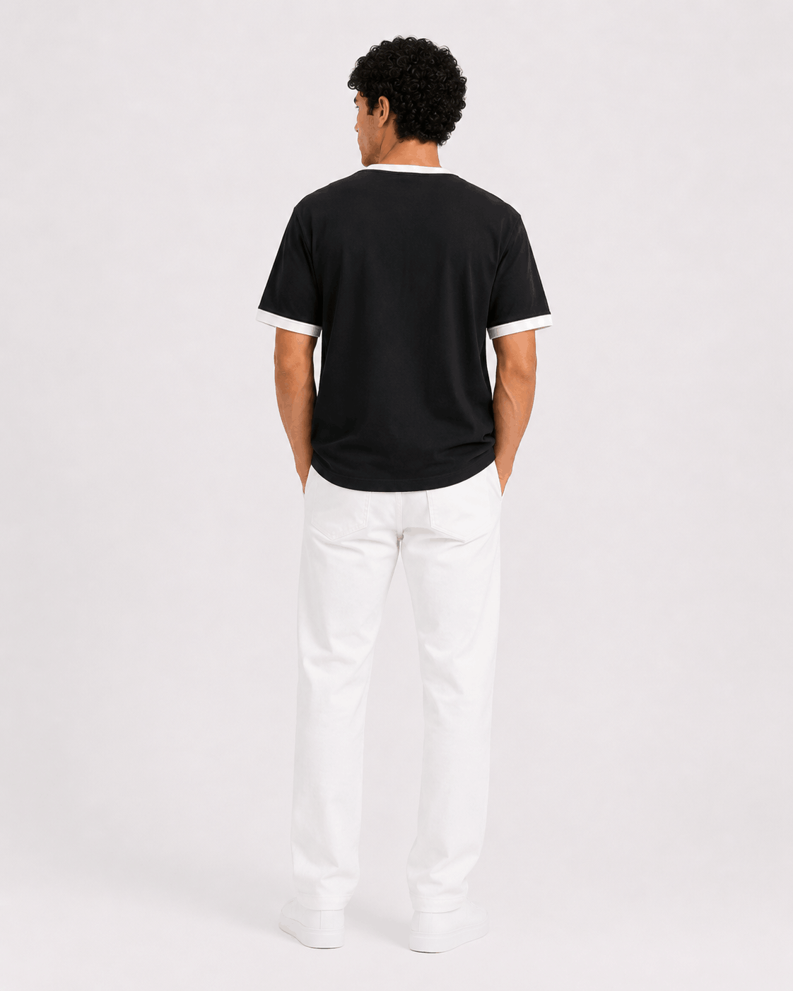 Kontrast Yaka T-shirt