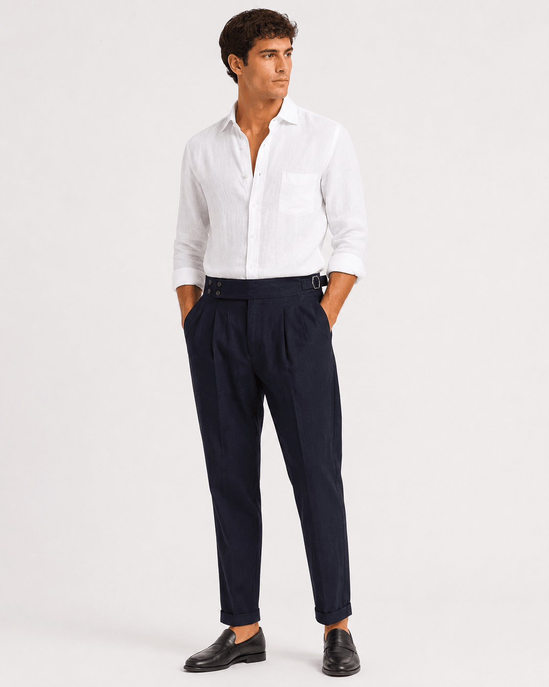 Kuşaklı Kumaş Pantalon