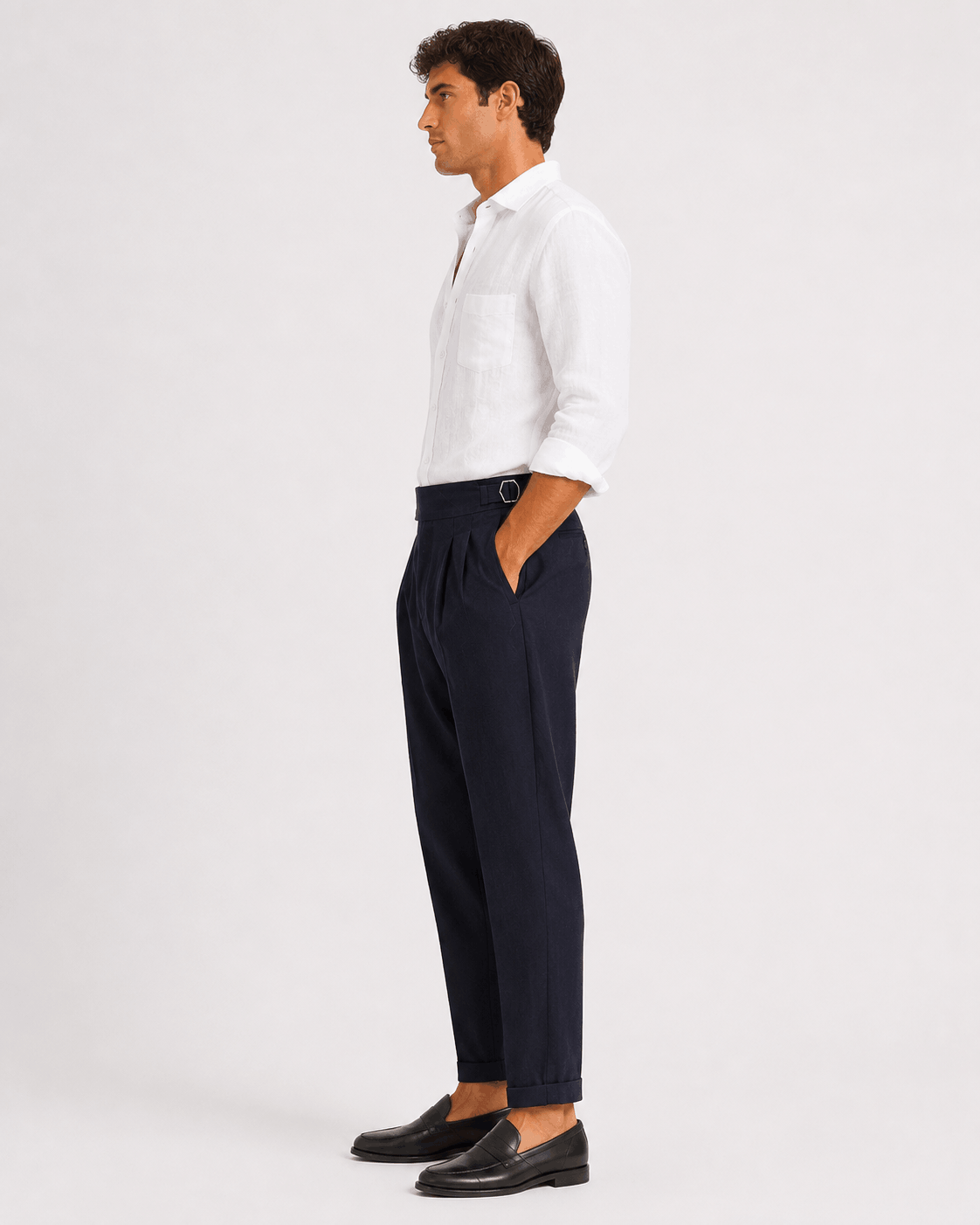 Kuşaklı Kumaş Pantalon
