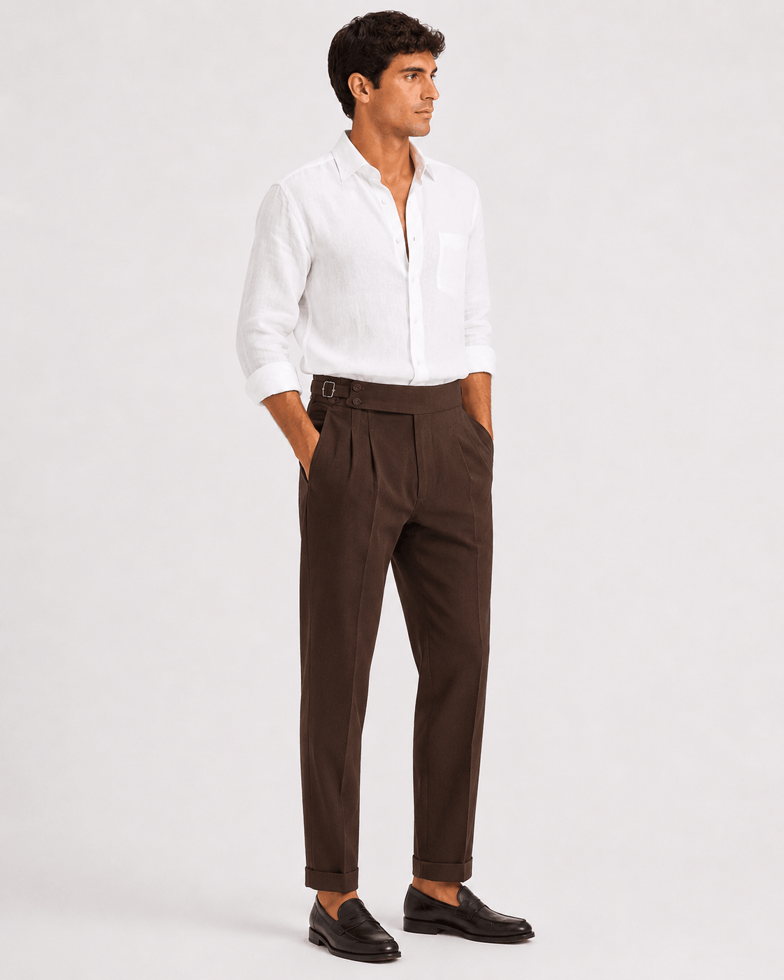Kuşaklı Kumaş Pantalon