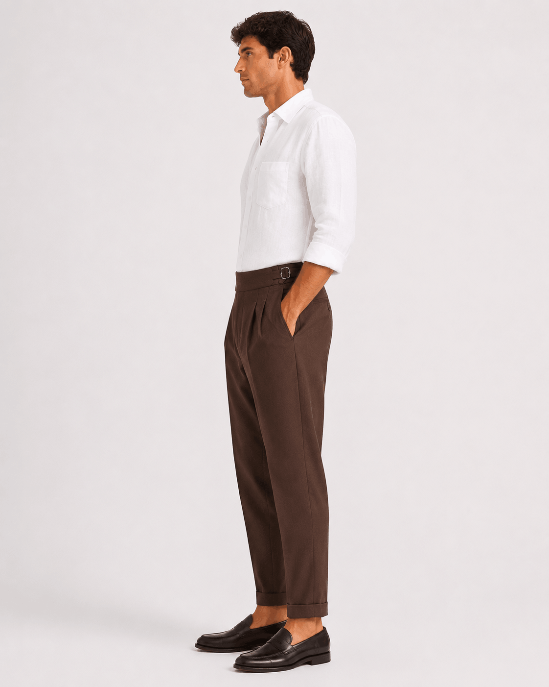 Kuşaklı Kumaş Pantalon