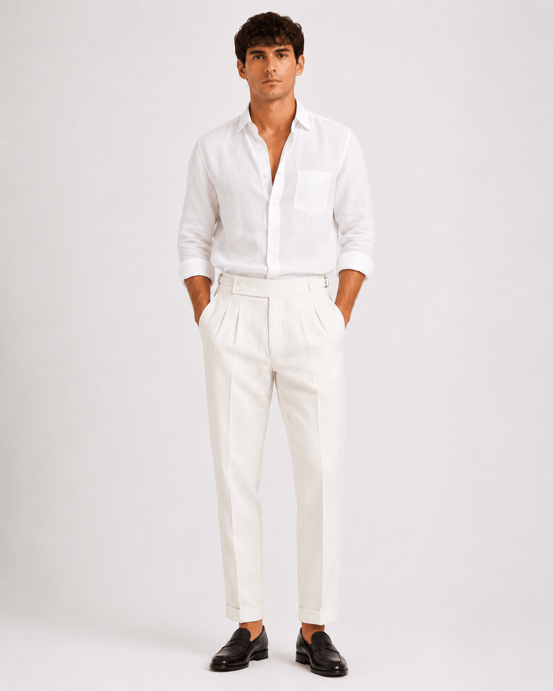 Kuşaklı Kumaş Pantalon