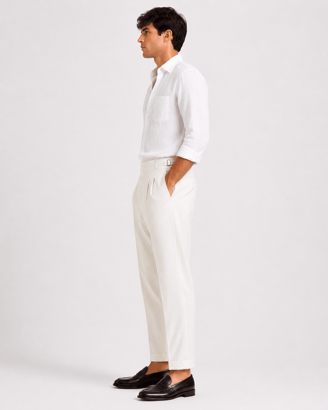Kuşaklı Kumaş Pantalon